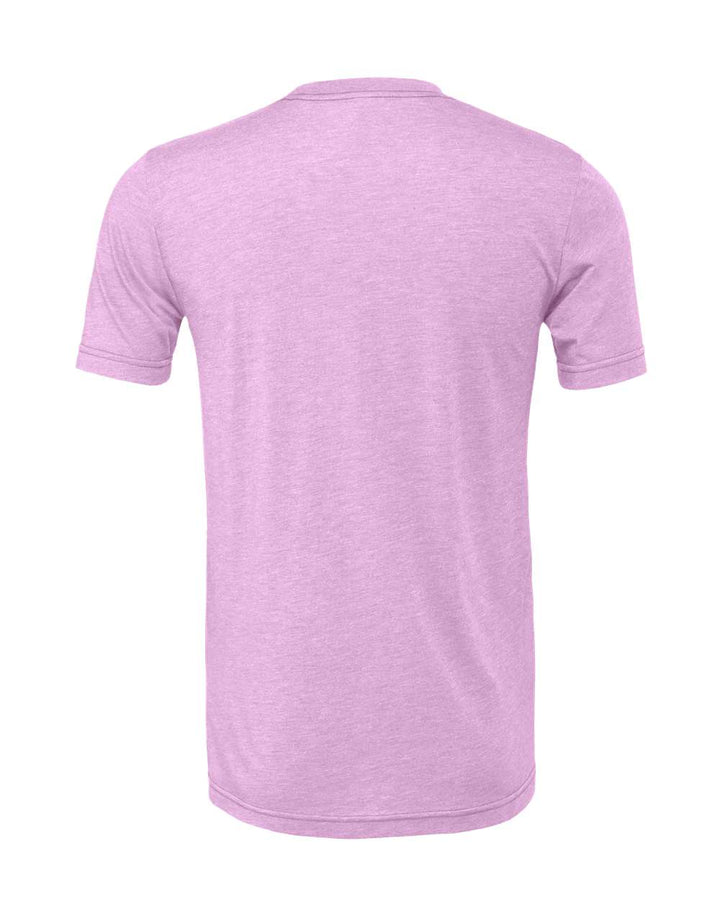 Rear View of Heather Prism Lilac CVC Jersey Tee - 3001CVC