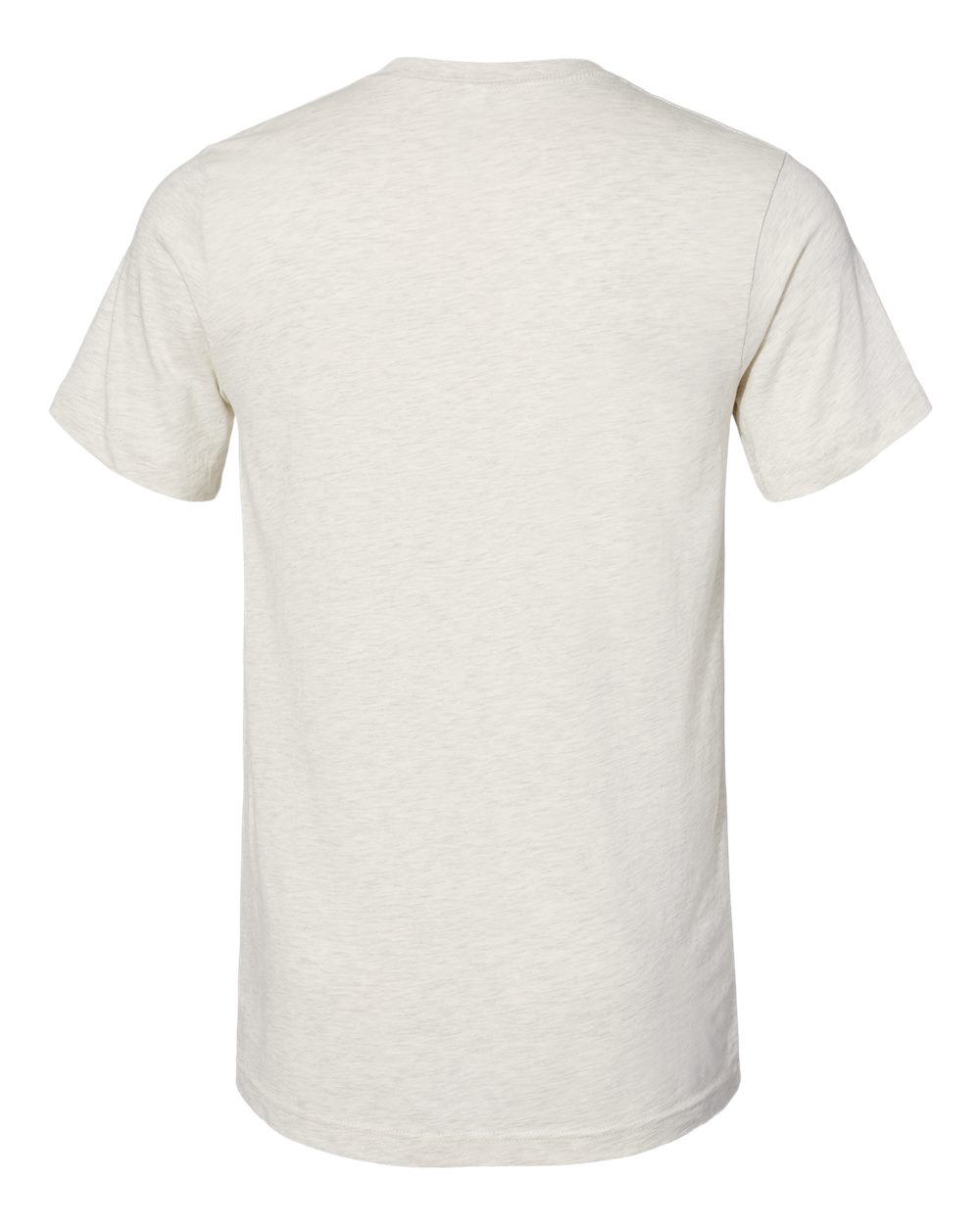 Rear View of Heather Prism Natural CVC Jersey Tee - 3001CVC