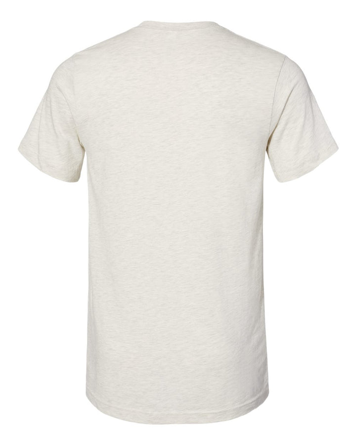 Rear View of Heather Prism Natural CVC Jersey Tee - 3001CVC