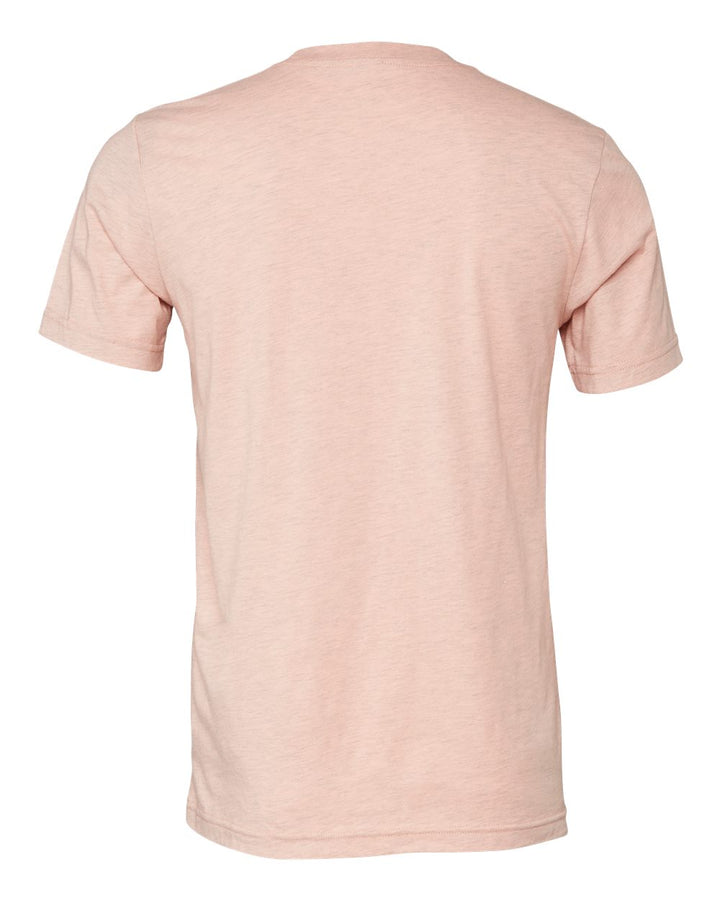 Rear View of Heather Prism Peach CVC Jersey Tee - 3001CVC
