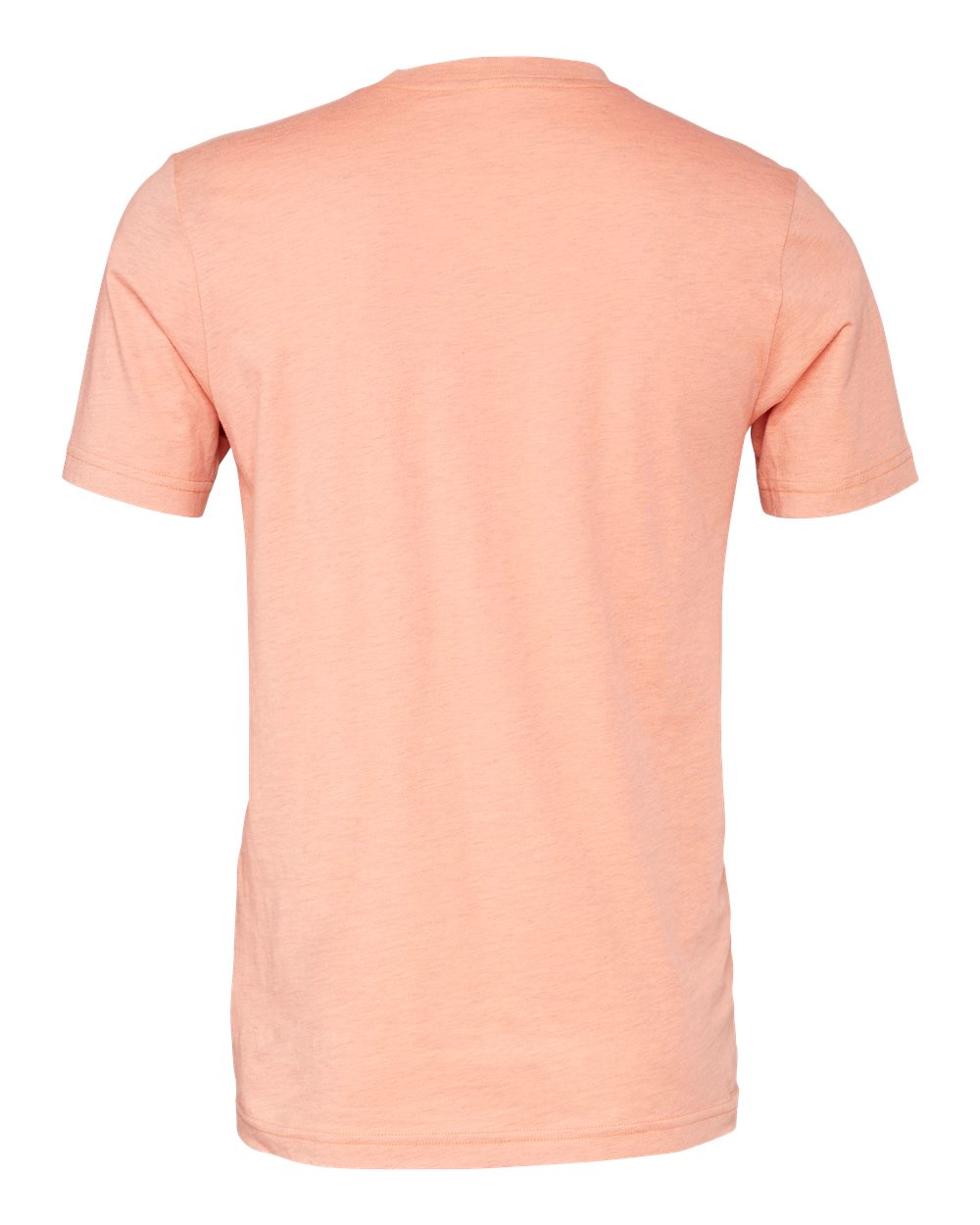 Rear View of Heather Prism Sunset CVC Jersey Tee - 3001CVC