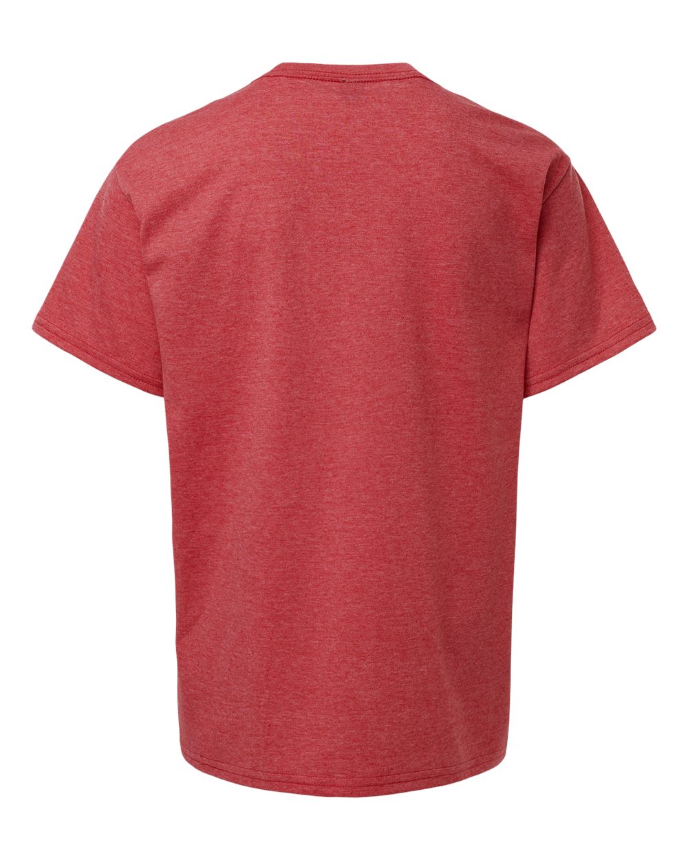 Rear View of Heather Red Softstyle® Youth T-Shirt - 64000B