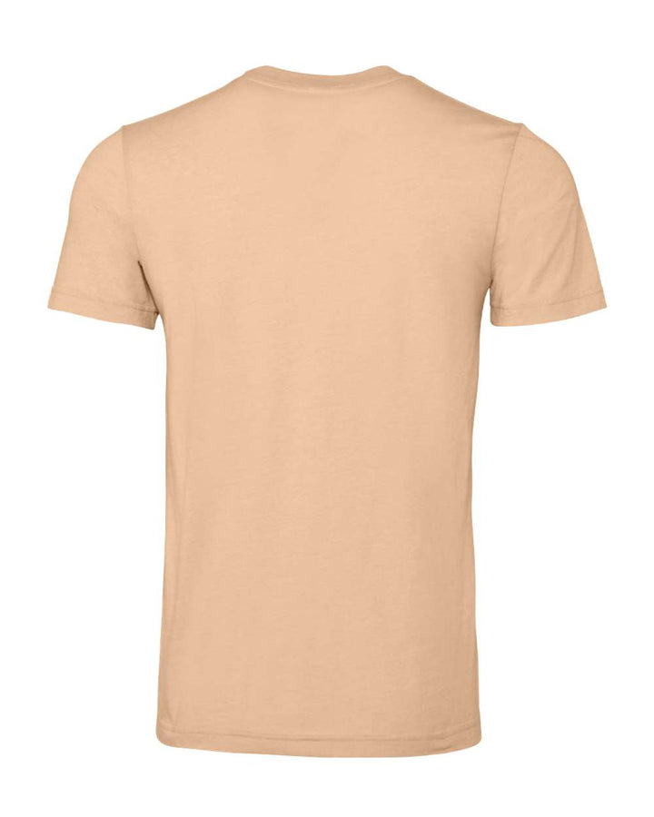 Rear View of Heather Sand Dune CVC Jersey Tee - 3001CVC