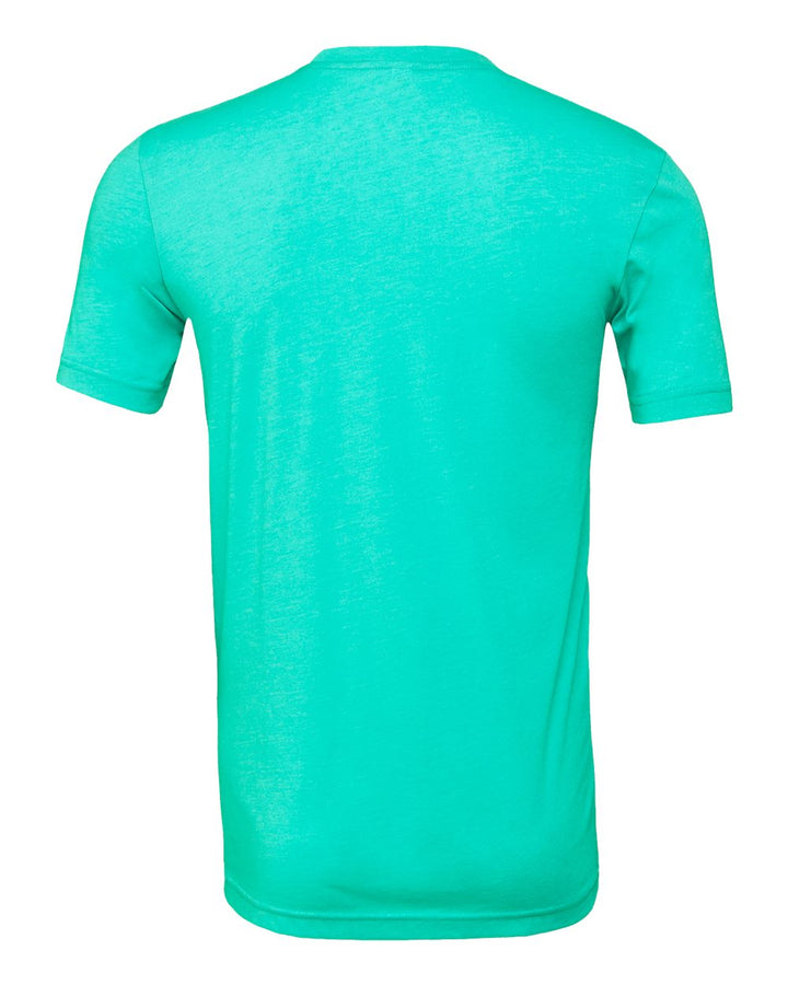 Rear View of Heather Sea Green CVC Jersey Tee - 3001CVC