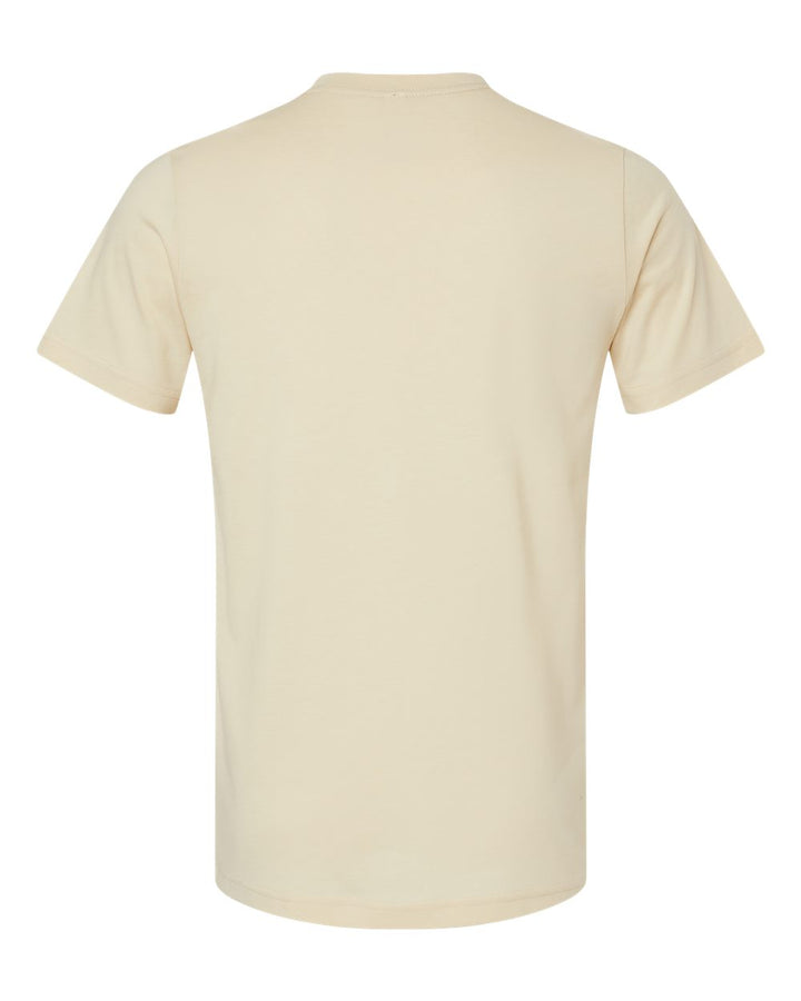 Rear View of Heather Soft Cream CVC Jersey Tee - 3001CVC
