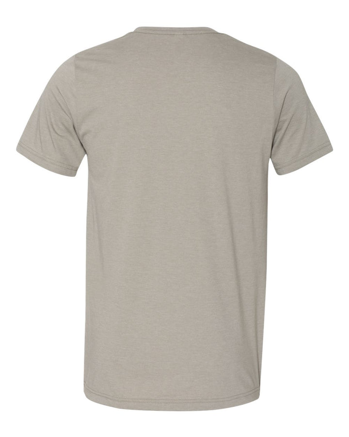 Rear View of Heather Stone CVC Jersey Tee - 3001CVC