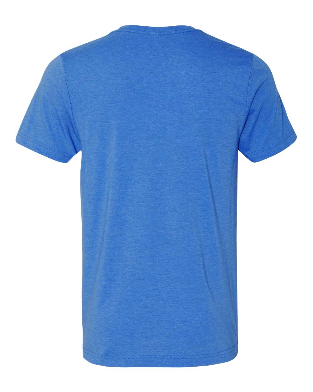 Rear View of Heather True Royal CVC Jersey Tee - 3001CVC