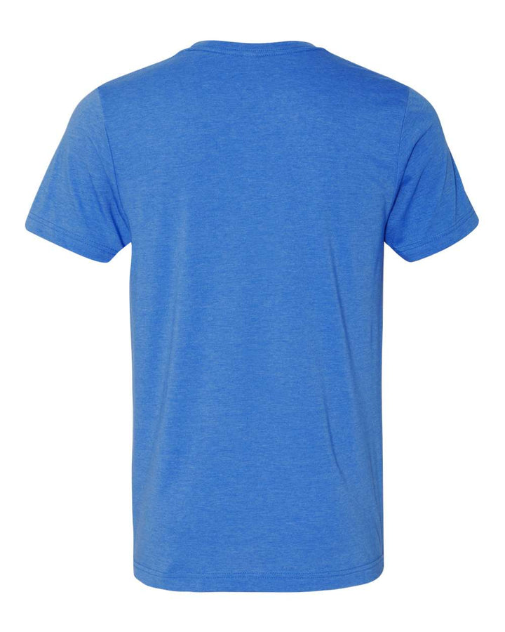 Rear View of Heather True Royal CVC Jersey Tee - 3001CVC