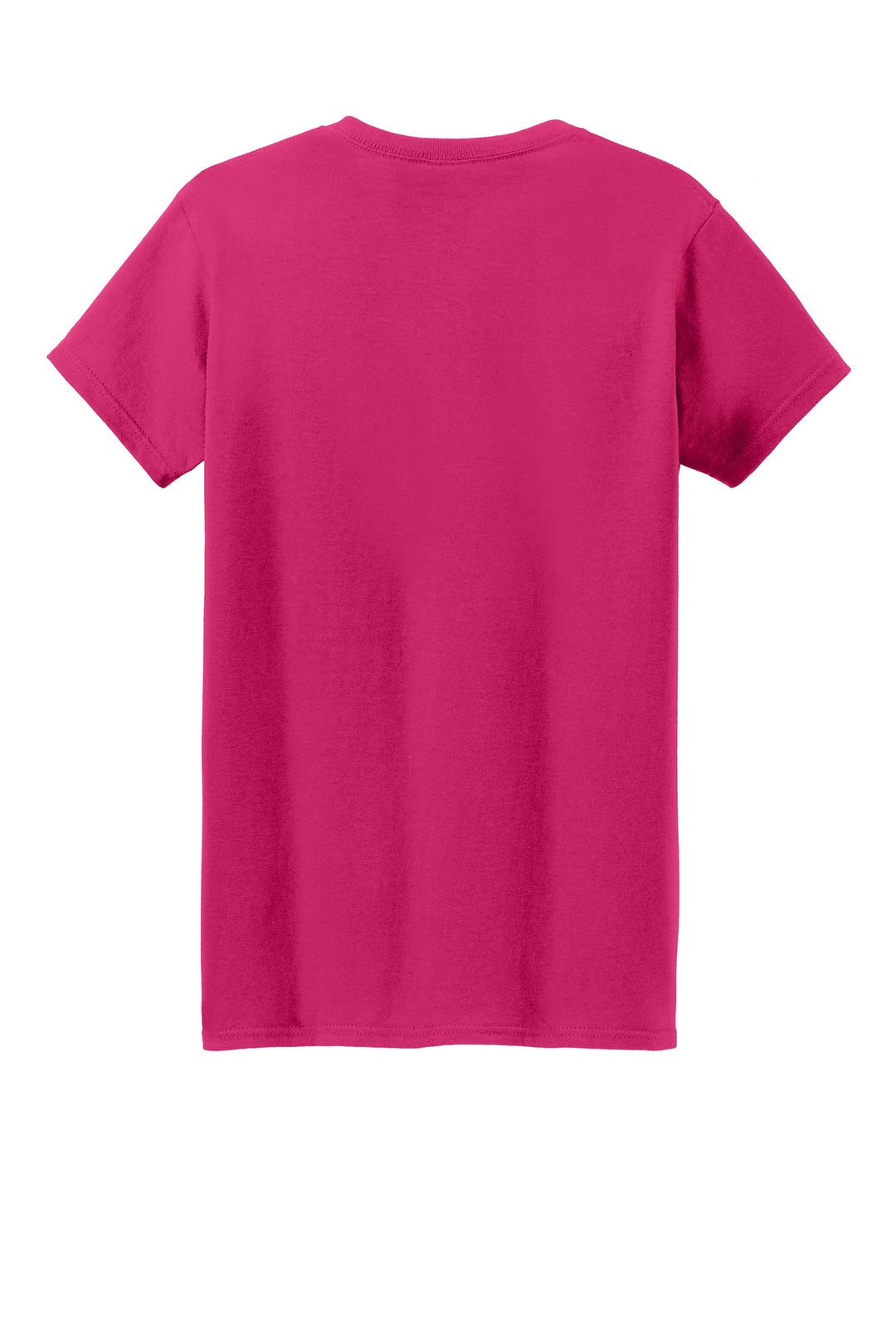 Rear View of Heliconia Gildan Women's Heavy Cotton 100% Cotton T-Shirt. 5000L