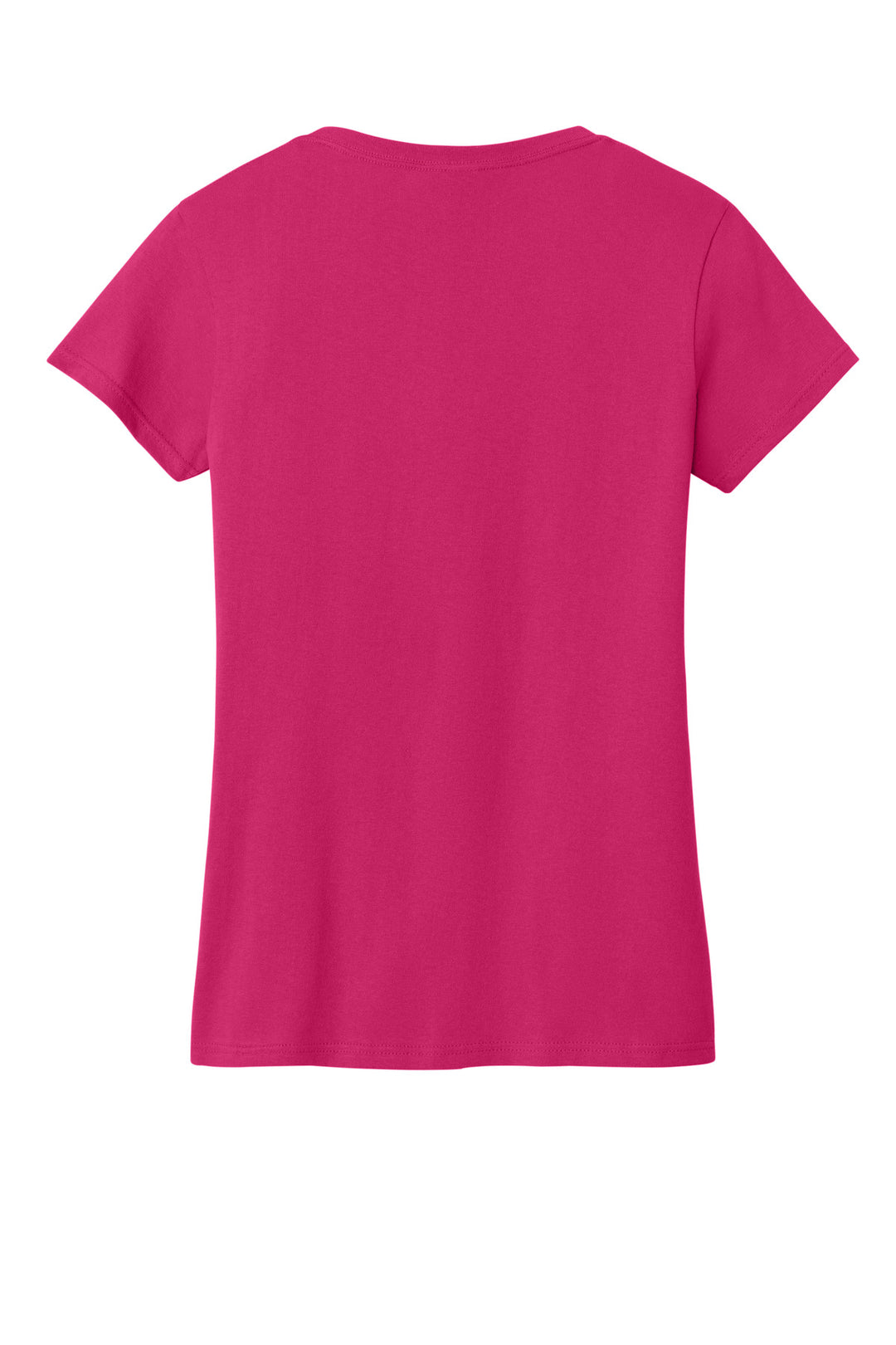 Rear View of Heliconia Gildan Women's Heavy Cotton 100% Cotton V-Neck T-Shirt. 5V00L