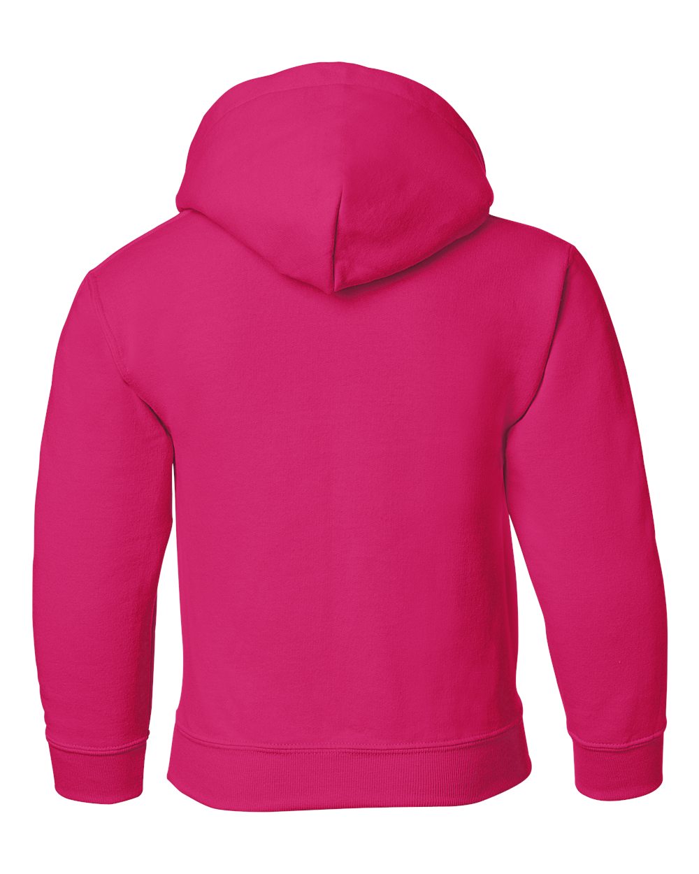 Rear View of Heliconia Heavy Blend™ Youth Hooded Sweatshirt - 18500B