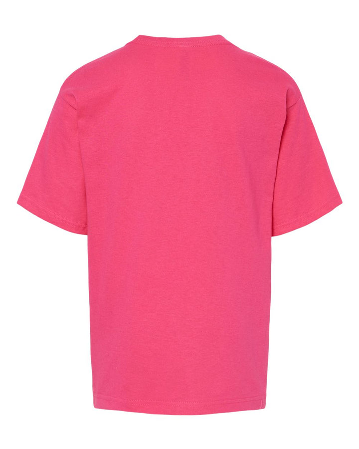 Rear View of Heliconia Youth Gold Soft Touch T-Shirt - 4850