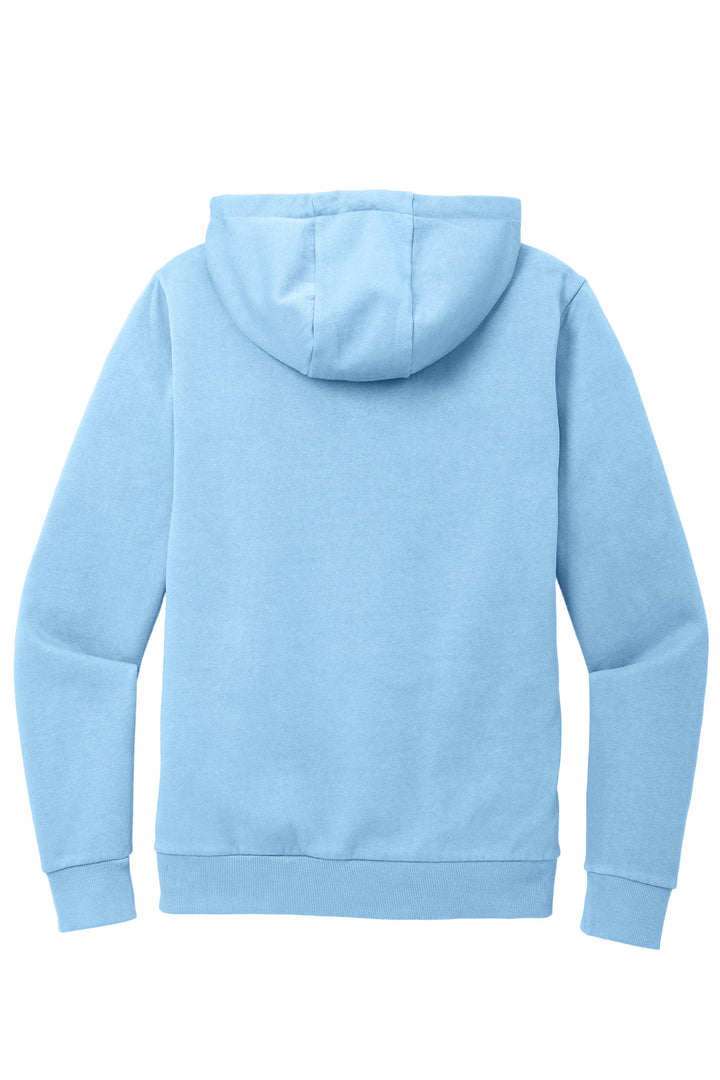 Rear View of HeriBlue District Wash Fleece Hoodie DT2200
