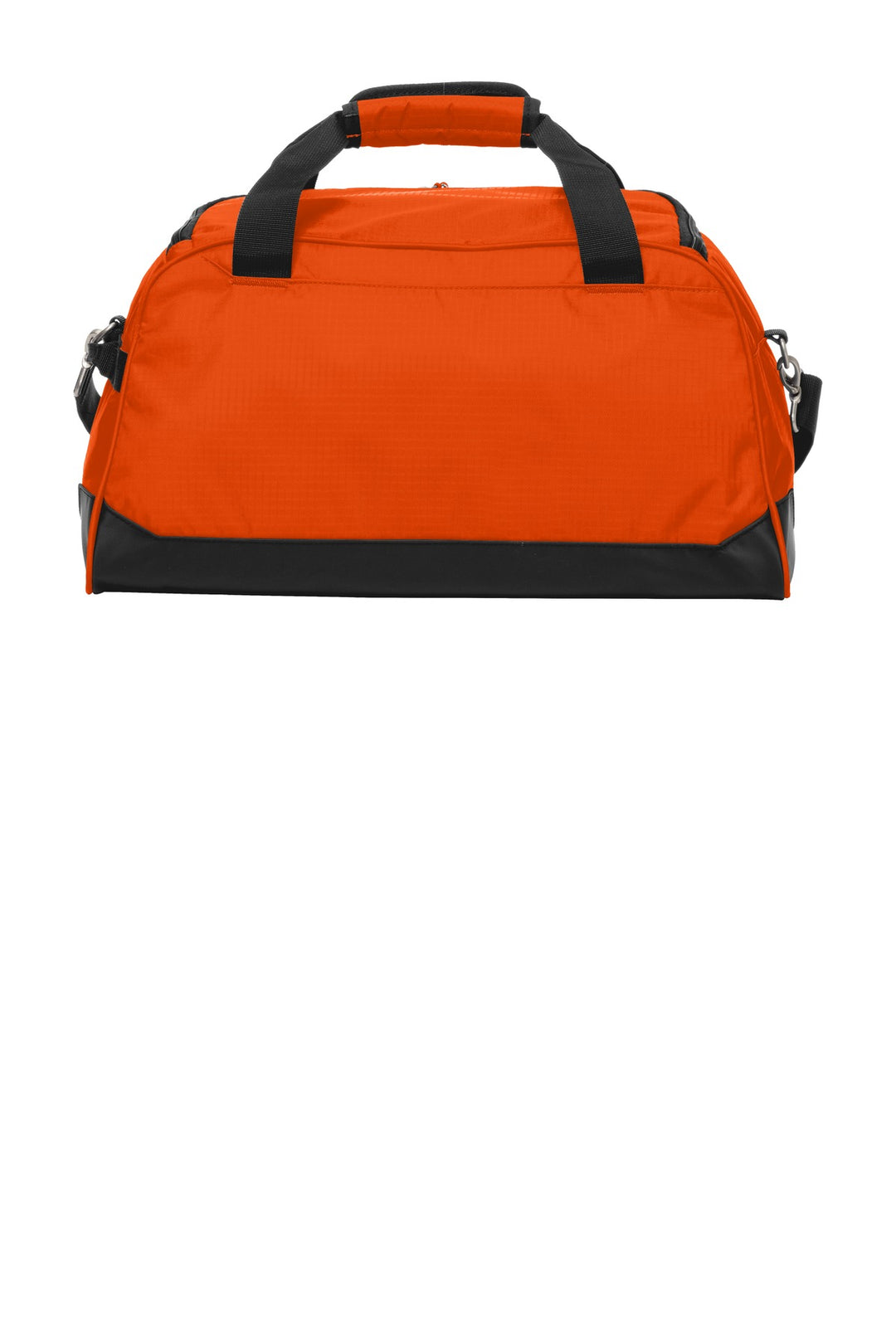 Rear View of Hot Orange/Blk OGIO Breakaway Duffel. 411095