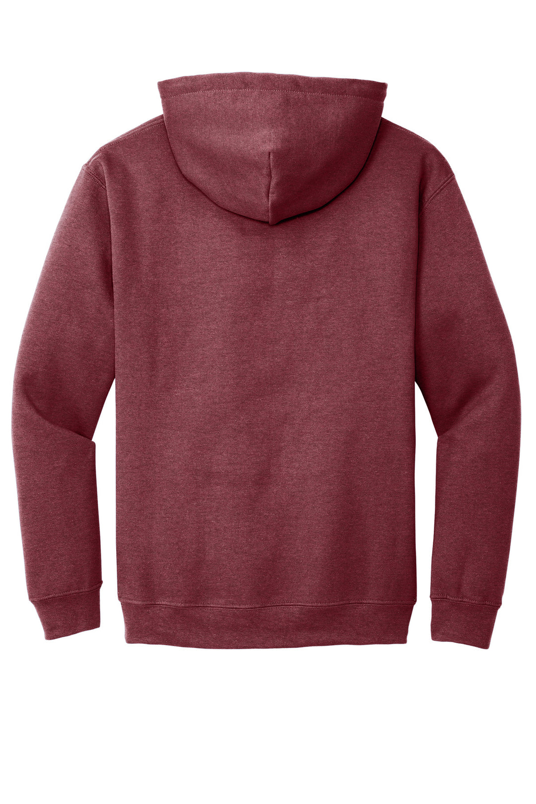 Rear View of HtDkMaroon Gildan - Heavy Blend Hooded Sweatshirt. 18500