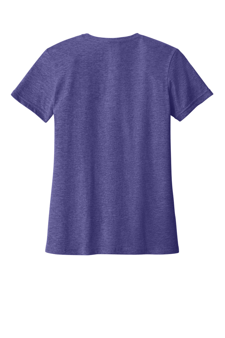 Rear View of Hthr Purple Gildan Softstyle Women's T-Shirt. 64000L