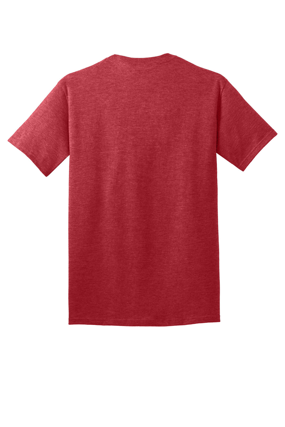 Rear View of Hthr Red Port & Company - Core Cotton Tee. PC54