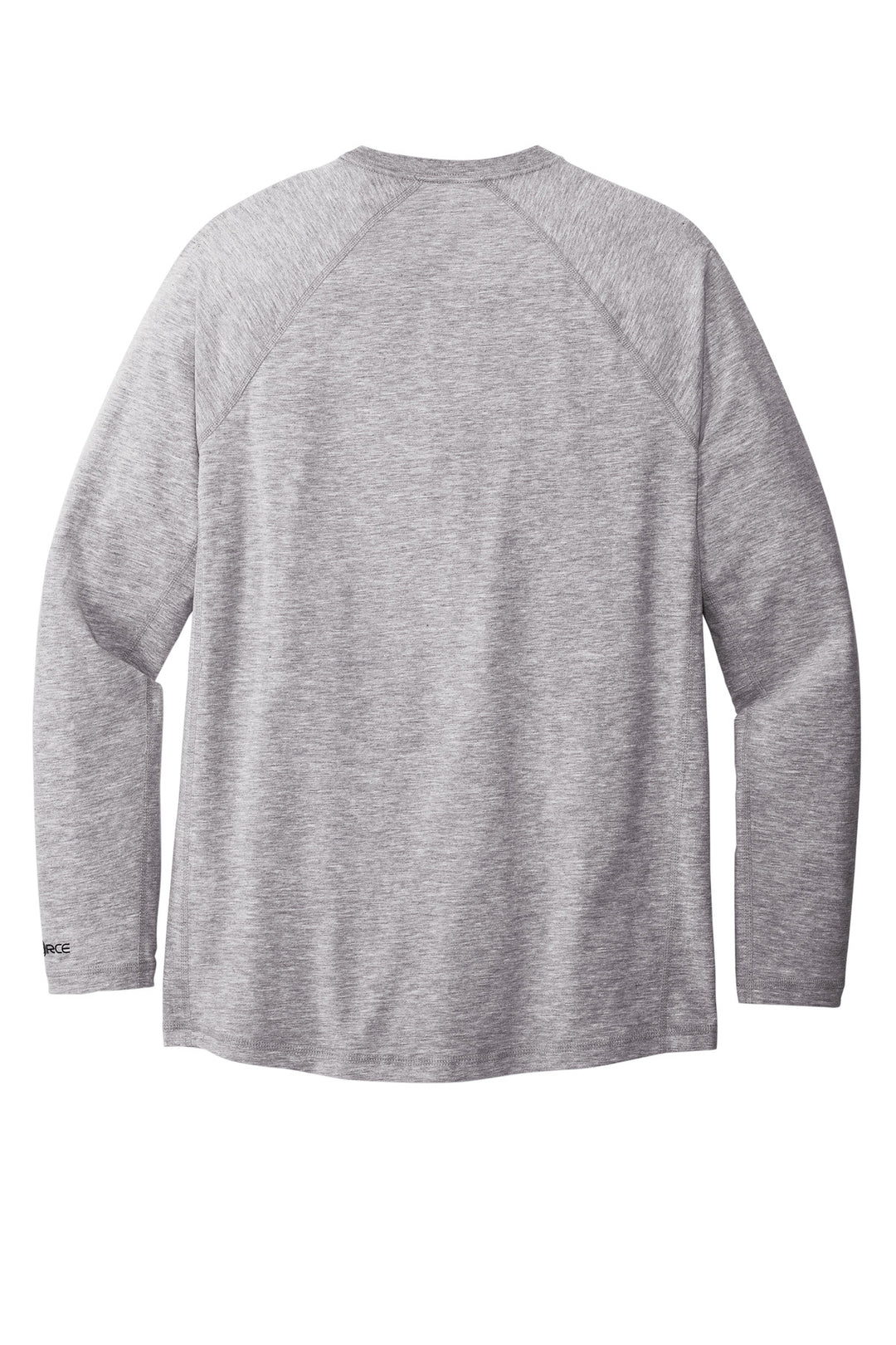 Rear View of HthrGrey Carhartt Force Long Sleeve Pocket T-Shirt CT106656