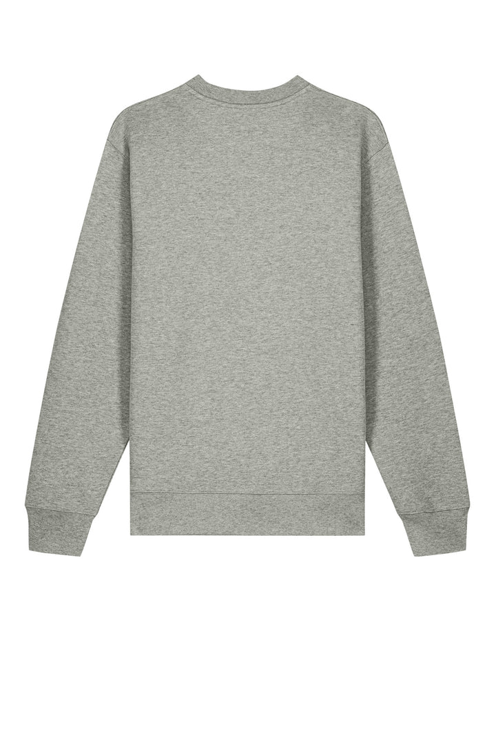 Rear View of HthrGrey Stanley/Stella Unisex Changer 2.0 Crewneck Sweatshirt SXU004