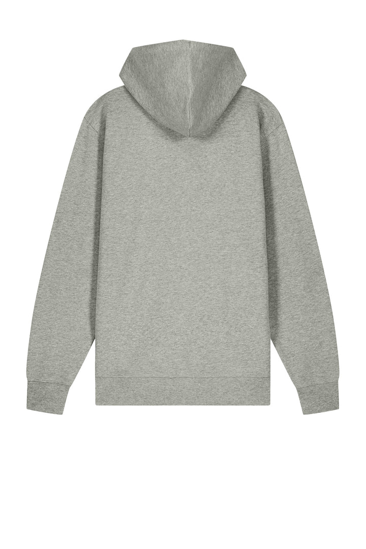 Rear View of HthrGrey Stanley/Stella Unisex Cultivator 2.0 Full-Zip Hooded Sweatshirt SXU005