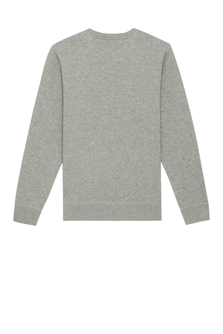 Rear View of HthrGrey Stanley/Stella Unisex Roller Crewneck Sweatshirt SXU010