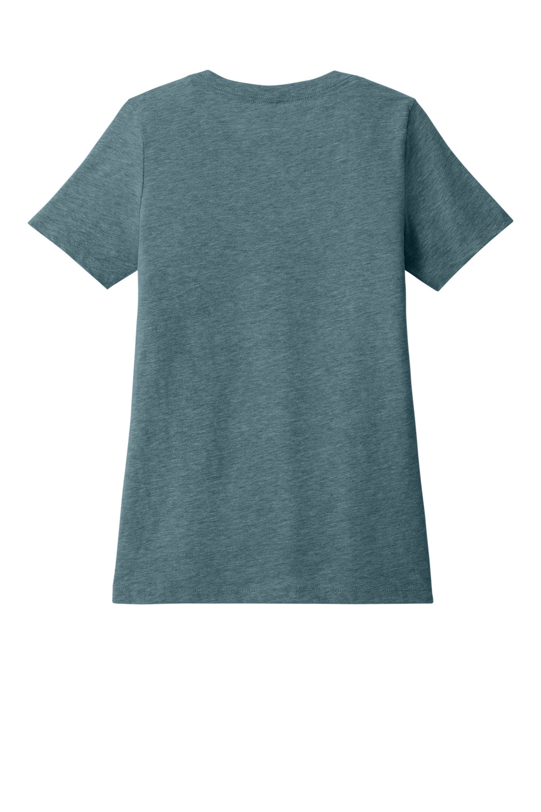 Rear View of HthrSlate BELLA+CANVAS Women's Relaxed Heather CVC V-Neck Tee BC6405CVC