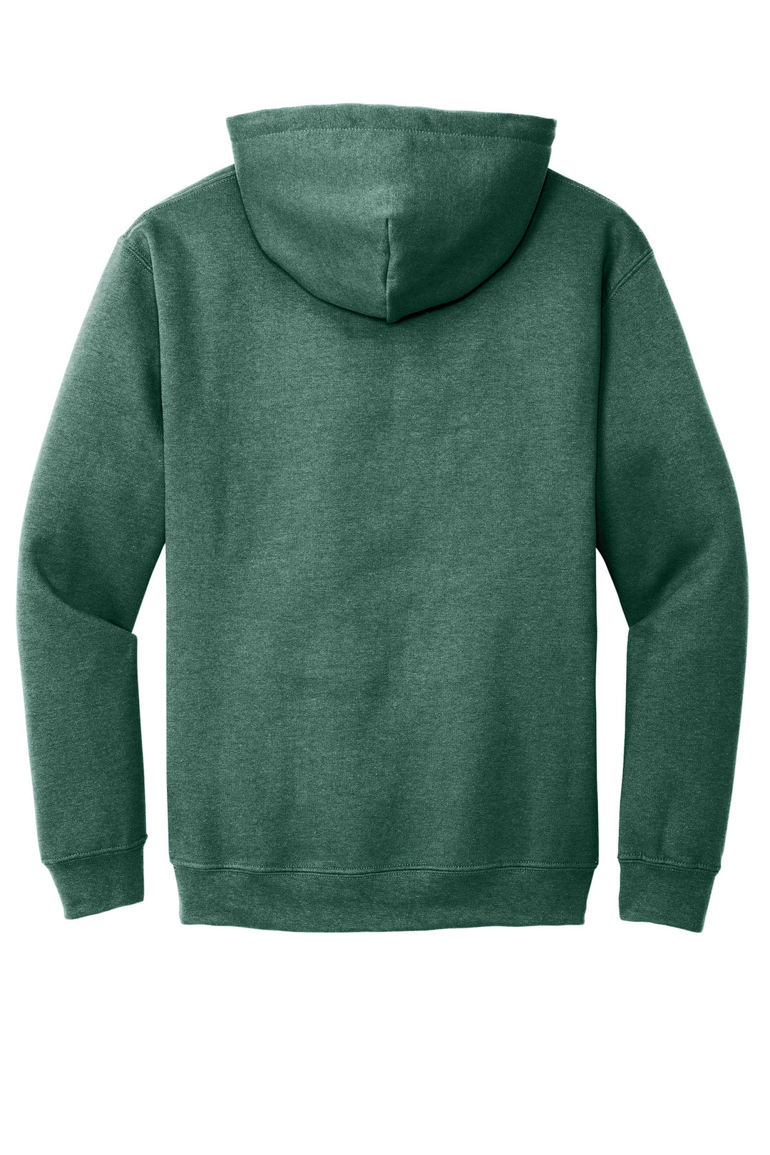 Rear View of HtrDkGreen Gildan - Heavy Blend Hooded Sweatshirt. 18500