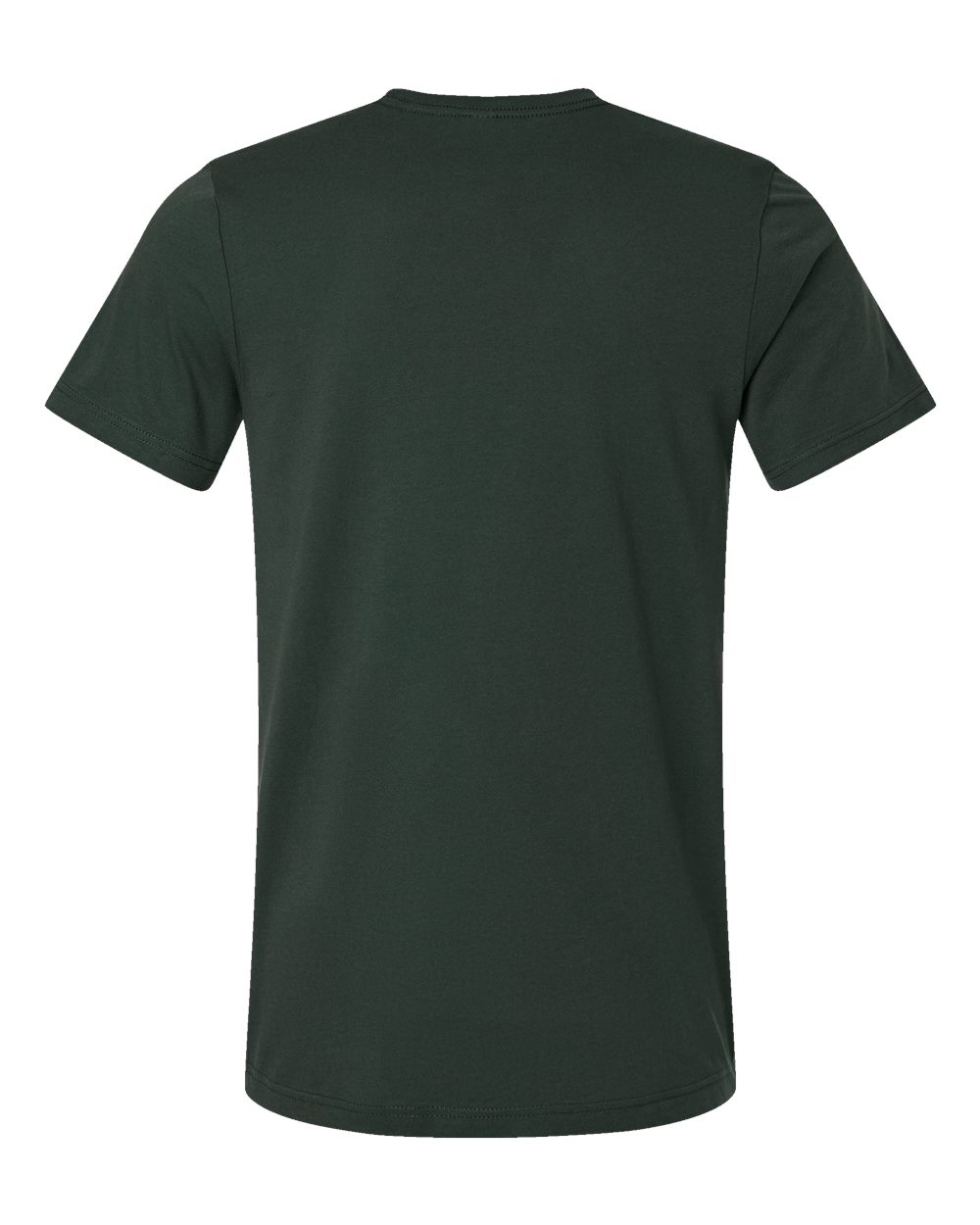 Rear View of Hunter Green Jersey Tee - 3001