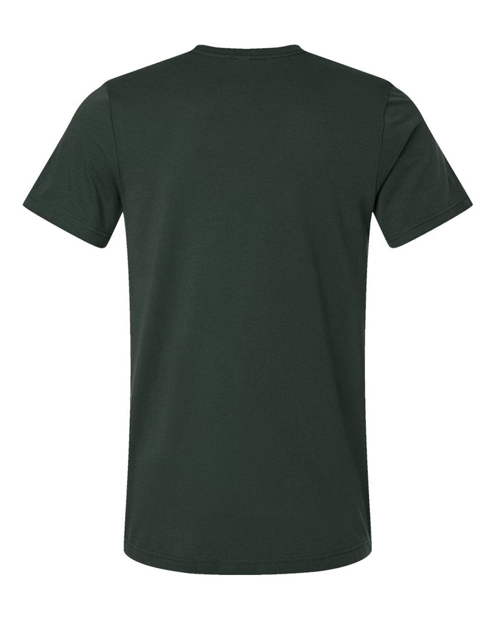 Rear View of Hunter Green Jersey Tee - 3001