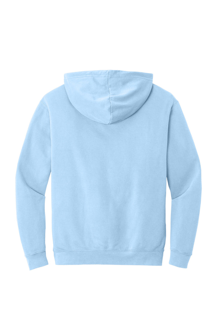 Rear View of Hydrangea Comfort Colors Lightweight Hooded Sweatshirt 1467