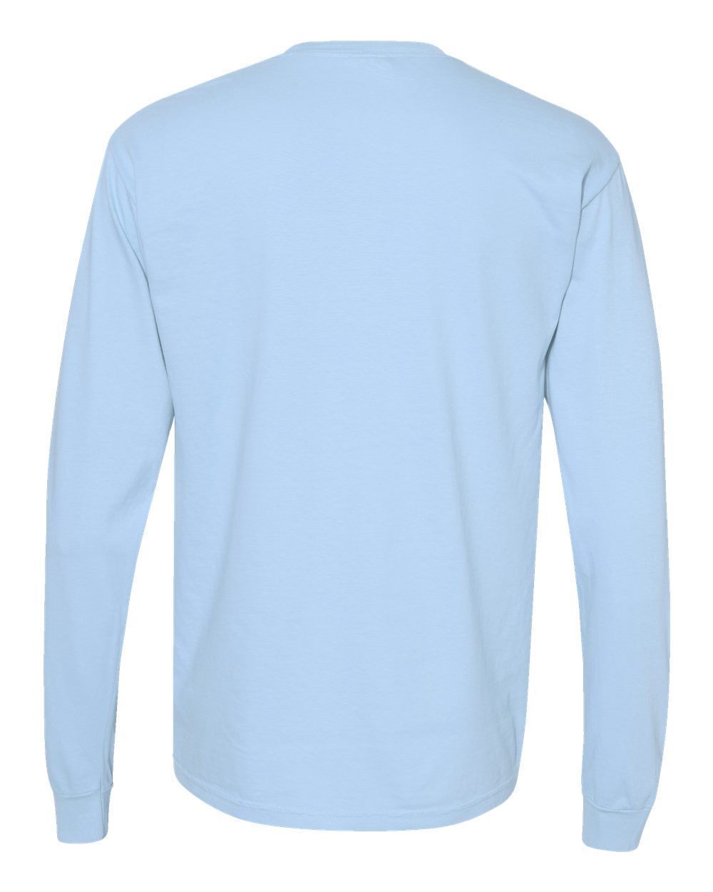 Rear View of Hydrangea Garment-Dyed Heavyweight Long Sleeve T-Shirt - 6014