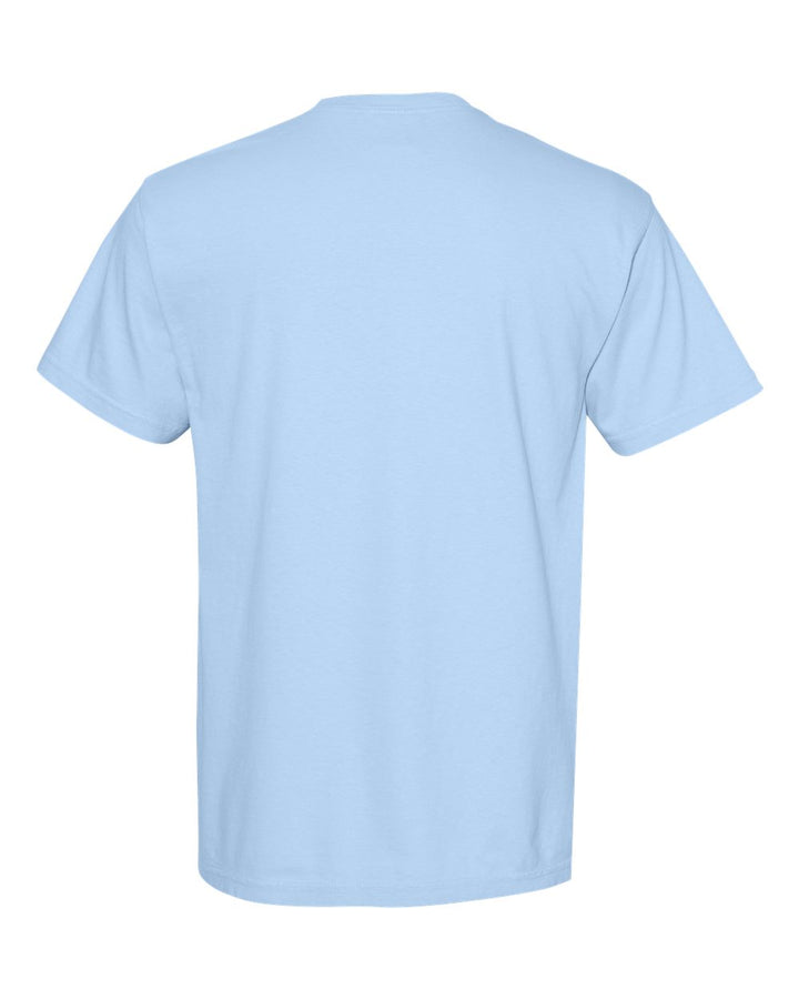 Rear View of Hydrangea Garment-Dyed Heavyweight Pocket T-Shirt - 6030