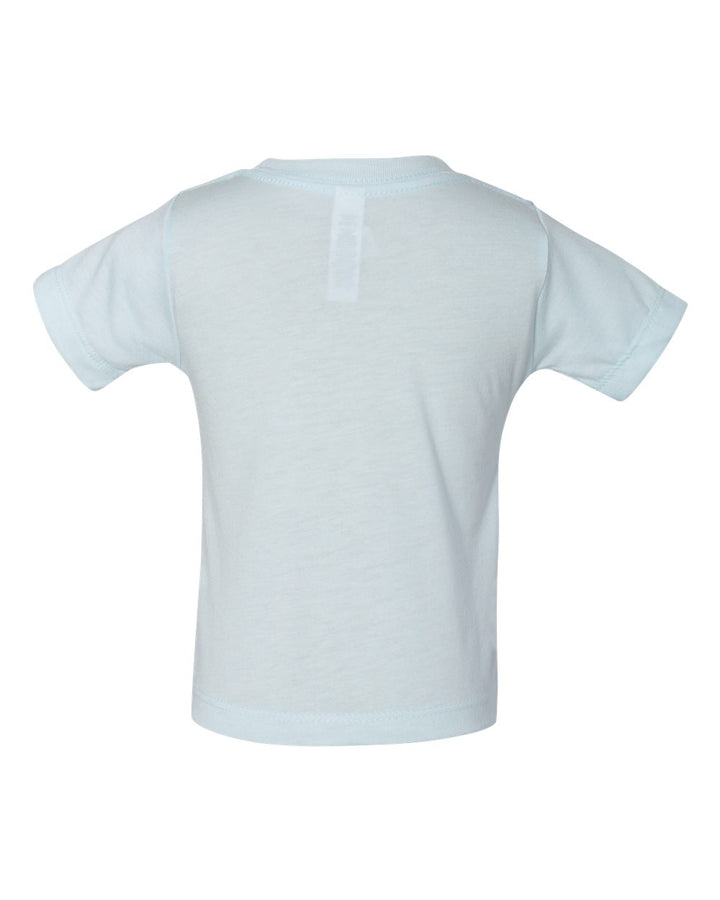 Rear View of Ice Blue Triblend Infant Triblend Tee - 3413B