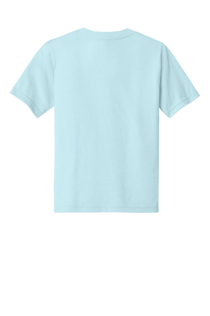 Rear View of IceBlue Next Level Apparel Youth CVC Tee NL3312