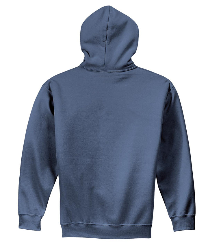 Rear View of Indigo Blue Gildan - Heavy Blend Hooded Sweatshirt. 18500