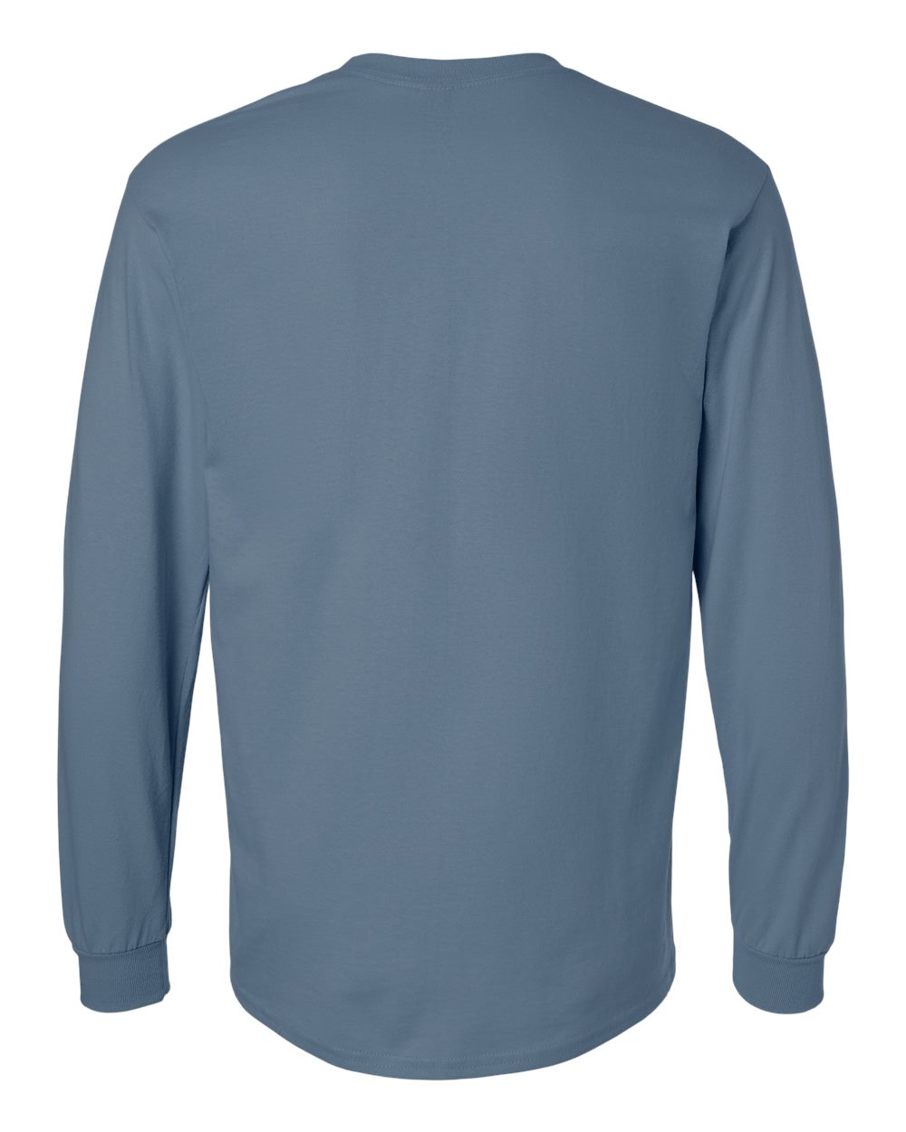 Rear View of Indigo Blue Ultra Cotton® Long Sleeve T-Shirt - 2400