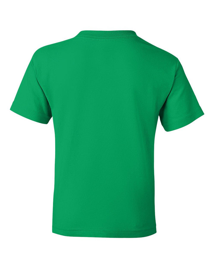 Rear View of Irish Green DryBlend® Youth T-Shirt - 8000B