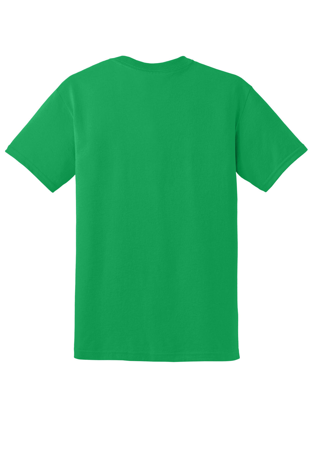 Rear View of Irish Green Gildan DryBlend 50 Cotton/50 Poly T-Shirt. 8000