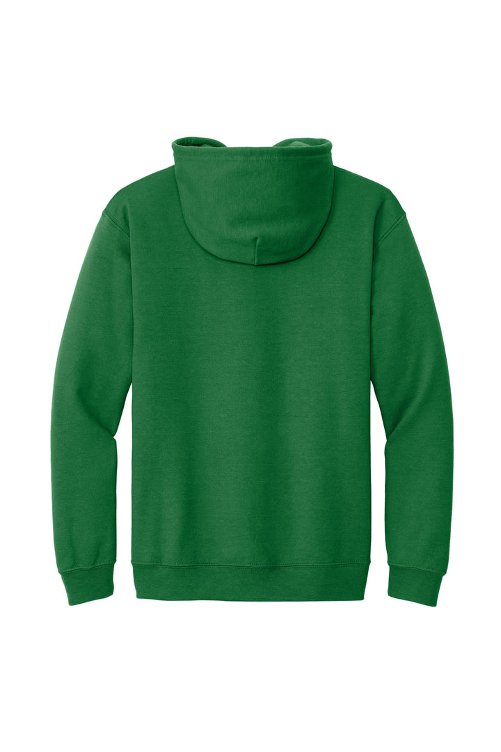 Rear View of Irish Green Gildan - Heavy Blend Full-Zip Hooded Sweatshirt. 18600