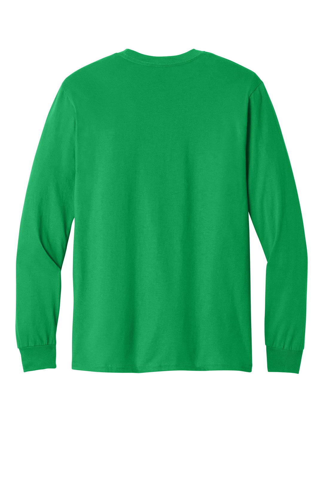 Rear View of Irish Green Gildan - Heavy Cotton 100% Cotton Long Sleeve T-Shirt. 5400