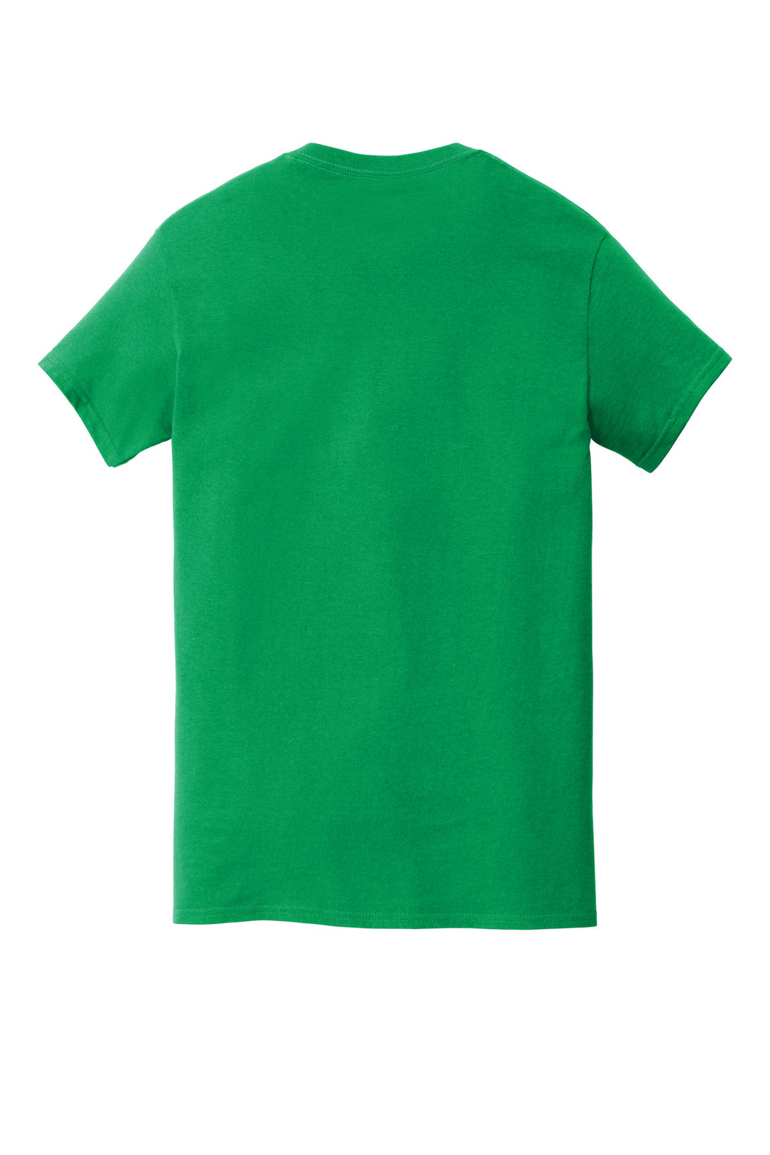 Rear View of Irish Green Gildan Heavy Cotton 100% Cotton Pocket T-Shirt. 5300