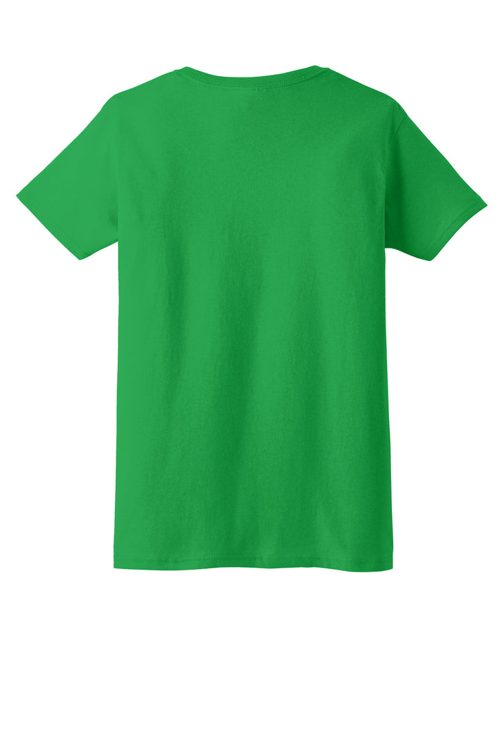 Rear View of Irish Green Gildan Women's Ultra Cotton 100% US Cotton T-Shirt. 2000L