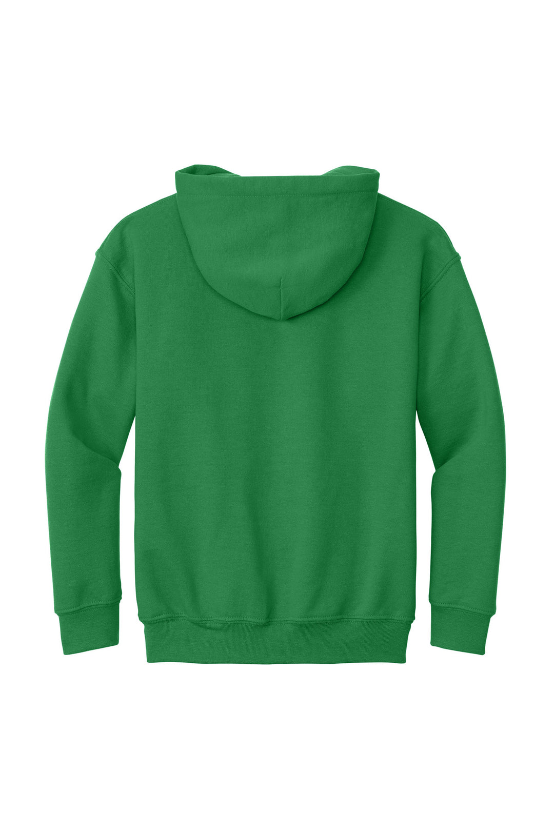 Rear View of Irish Green Gildan - Youth Heavy Blend Hooded Sweatshirt. 18500B