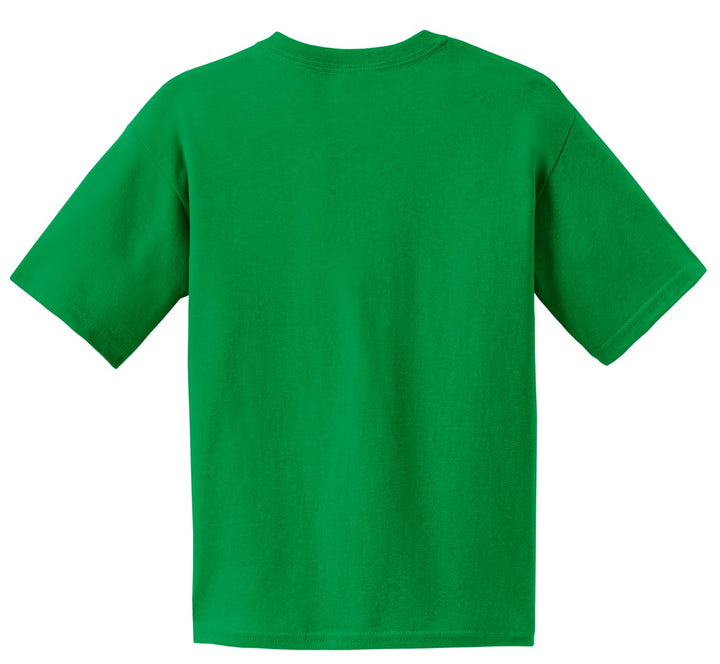 Rear View of Irish Green Gildan - Youth Ultra Cotton 100% US Cotton T-Shirt. 2000B