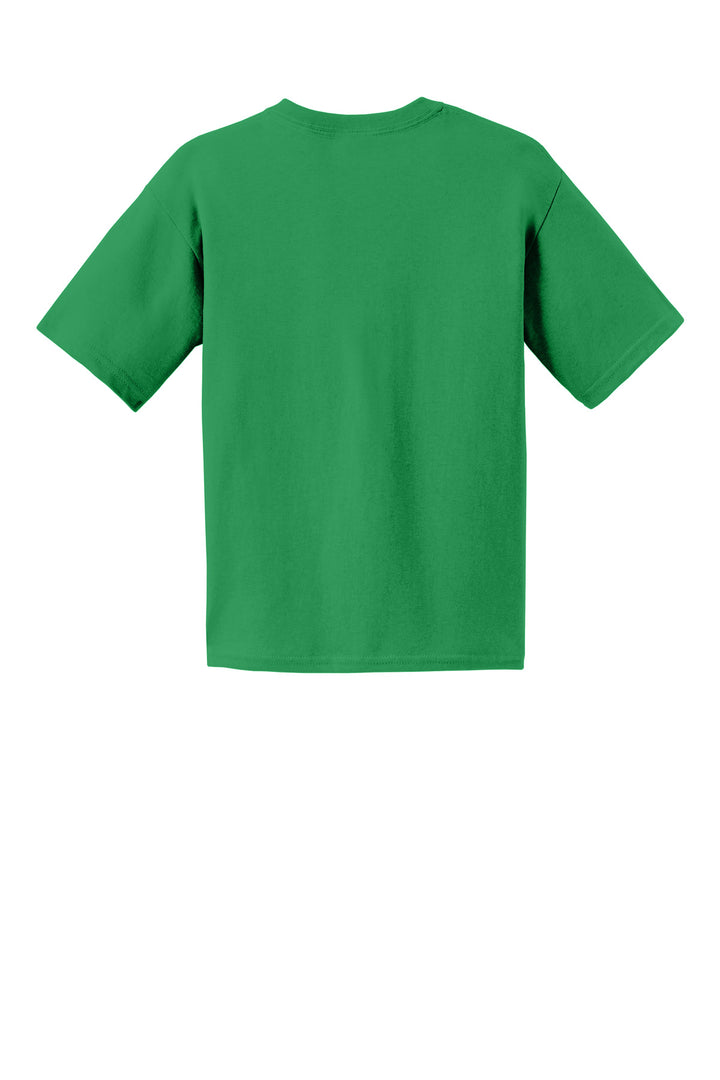 Rear View of Irish Green Gildan - Youth Ultra Cotton 100% US Cotton T-Shirt. 2000B