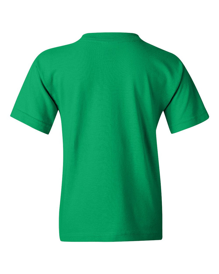 Rear View of Irish Green Heavy Cotton™ Youth T-Shirt - 5000B
