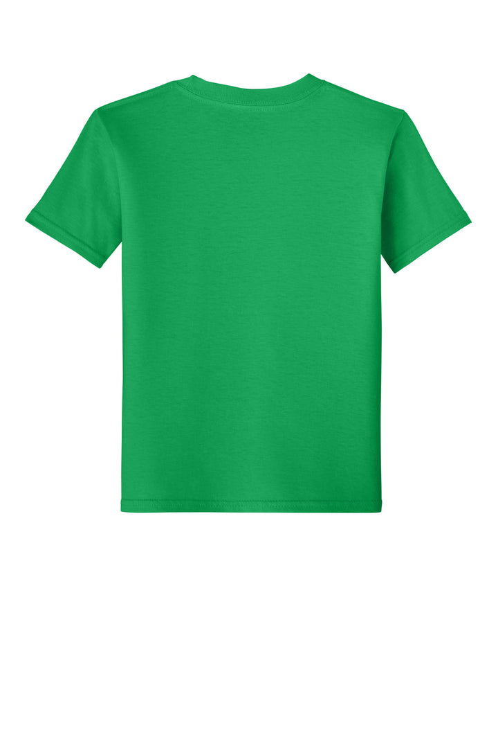 Rear View of IrishGreen Gildan Youth Softstyle T-Shirt 64000B