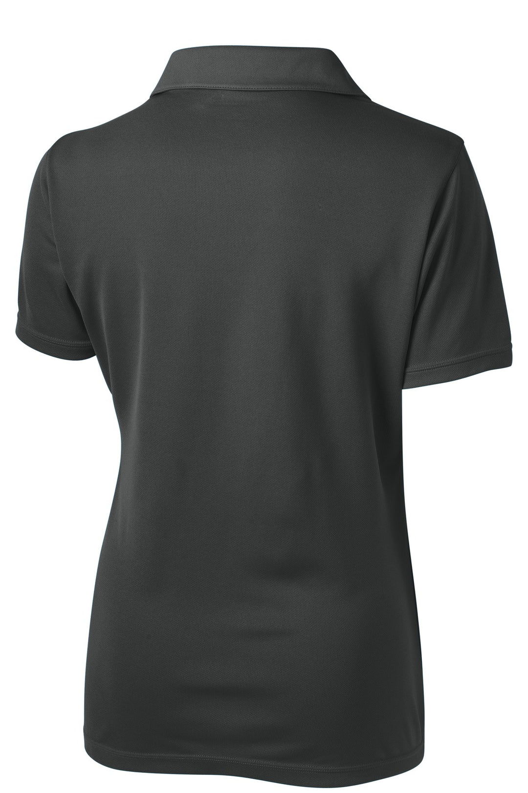 Rear View of Iron Grey Sport-Tek Women's PosiCharge Micro-Mesh Polo. LST680