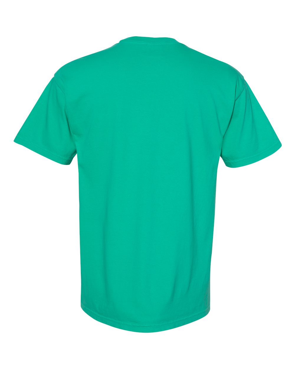 Rear View of Island Green Garment-Dyed Heavyweight Pocket T-Shirt - 6030