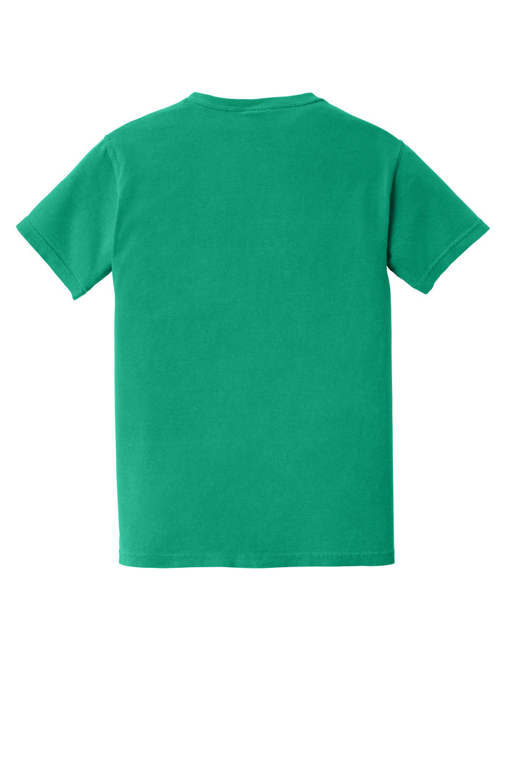 Rear View of IslandGrn COMFORT COLORS Heavyweight Ring Spun Pocket Tee. 6030